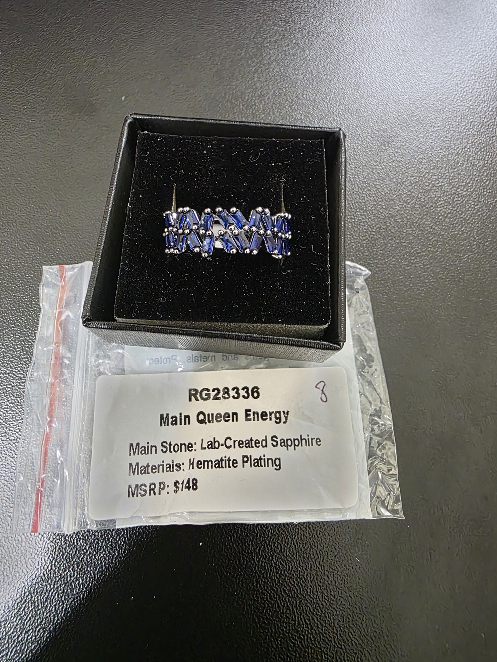 Main Queen Energy Lab-Created Sapphire Ring - Size 8